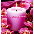 Colorful pillar candle for birthday with wax candle